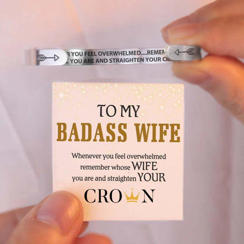 For Love - Whenever You Feel Overwhelmed...Remember Whose Wife You Are And Straighten Your Crown Bracelet