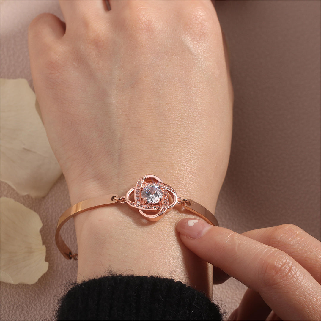 For Granddaughter - I Am Always With You Diamond Knot Bracelet-37bracelet