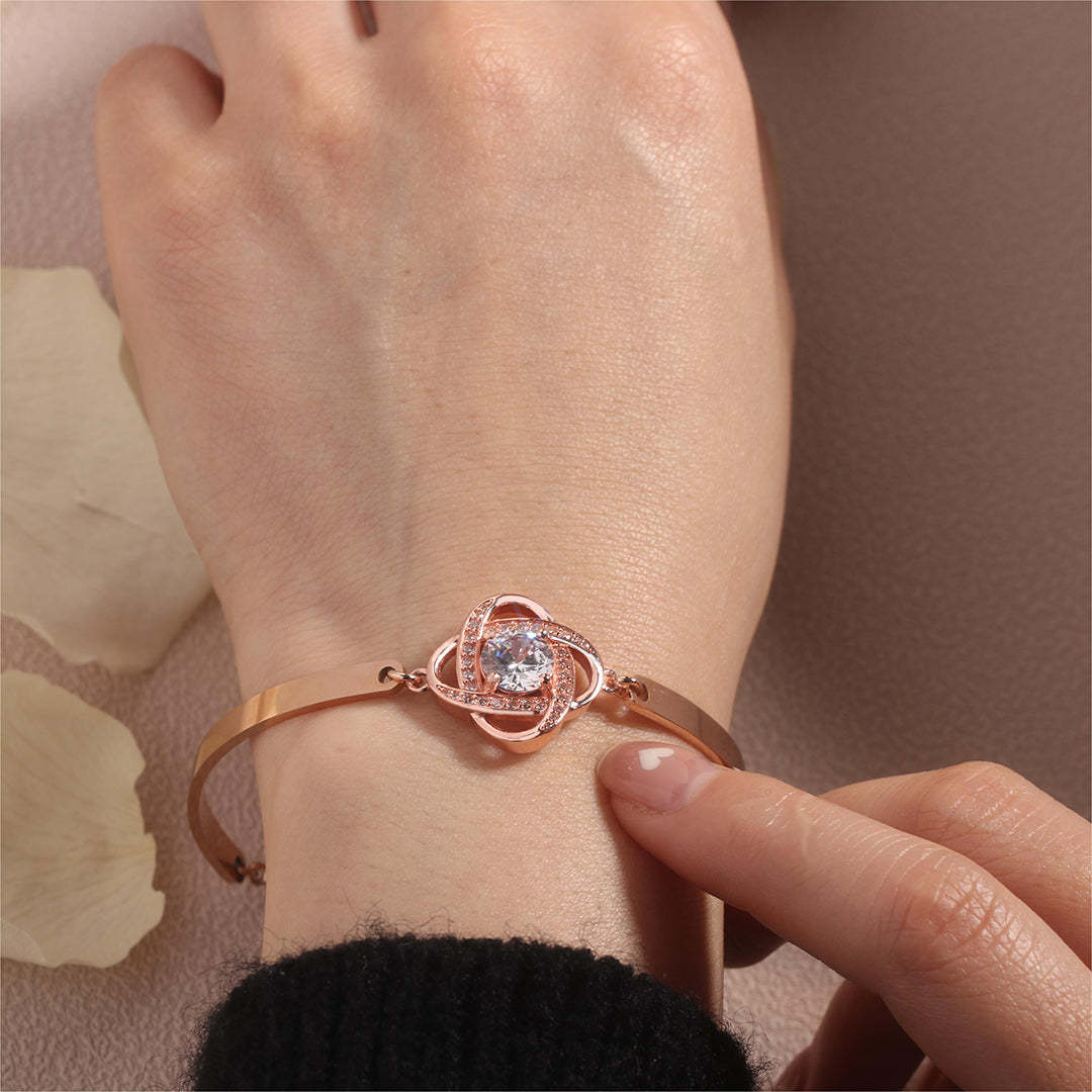 For Sister - There's No Greater Gift Than Sisters Diamond Knot Bracelet