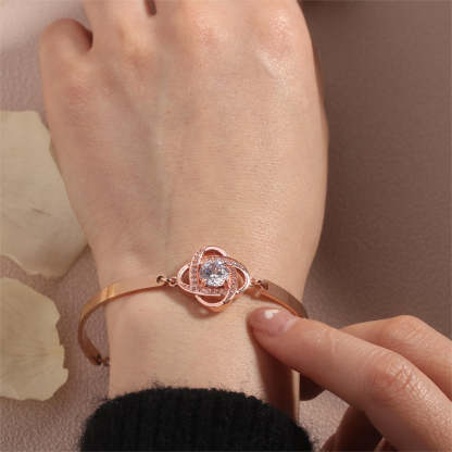 For Sister - There's No Greater Gift Than Sisters Diamond Knot Bracelet