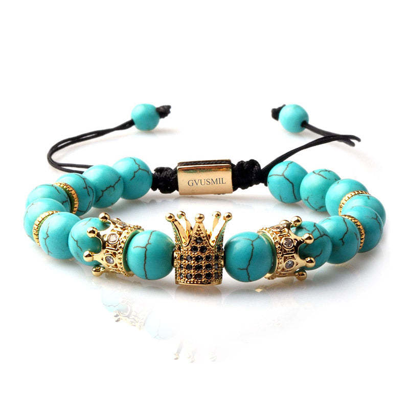 For Daughter - Straighten Your Crown Imperial Crown Bead Bracelet-37bracelet