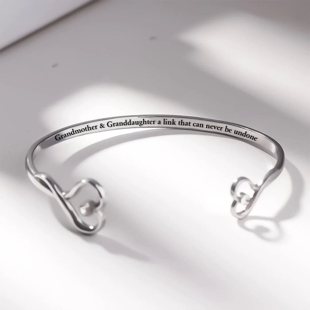 For Granddaughter - Grandmother & Granddaughter A link that can never be undone Two Hearts Bracelet-37bracelet