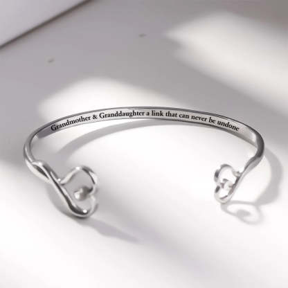 For Granddaughter - Grandmother & Granddaughter A link that can never be undone Two Hearts Bracelet-37bracelet