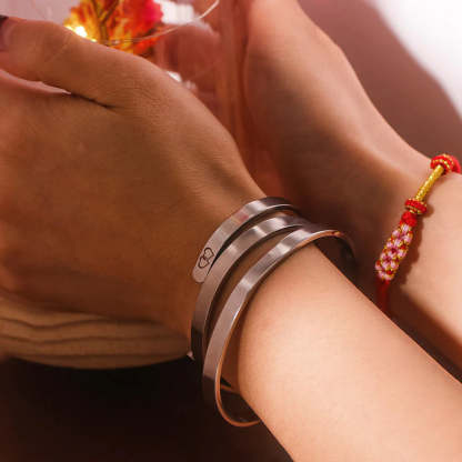 For Daughter - Mother & Daughter A link Can Never Be Undone Double Heart Bracelet-37bracelet