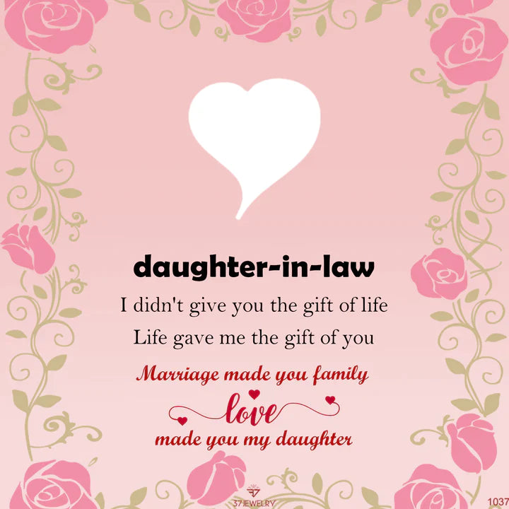 For Daughter-in-law - Marriage Made You Family Love Made You My Daughter Heart Bracelet-37bracelet