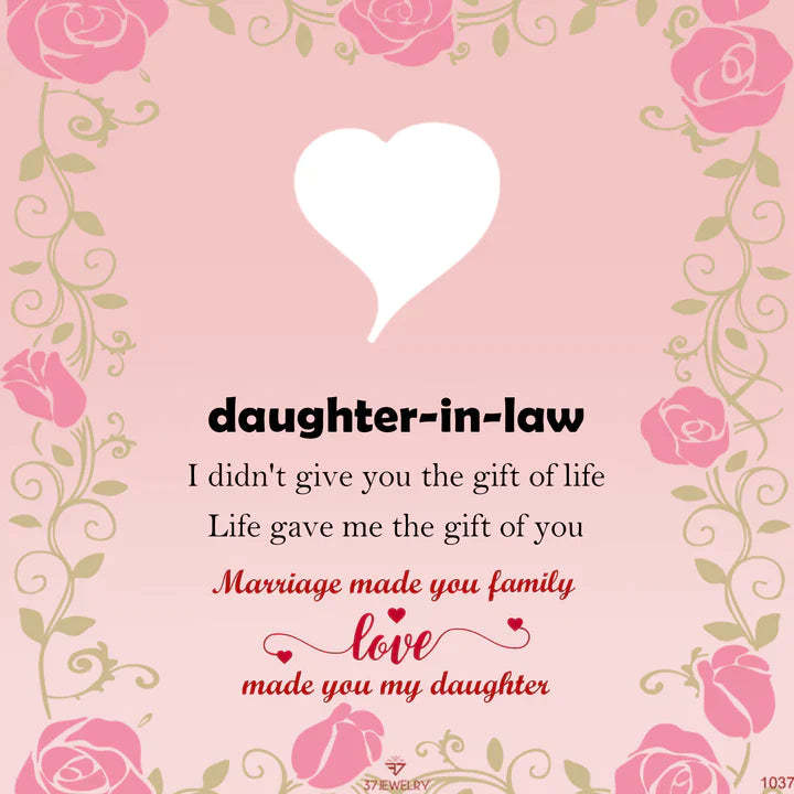 For Daughter-in-law - Marriage Made You Family Love Made You My Daughter Heart Bracelet-37bracelet