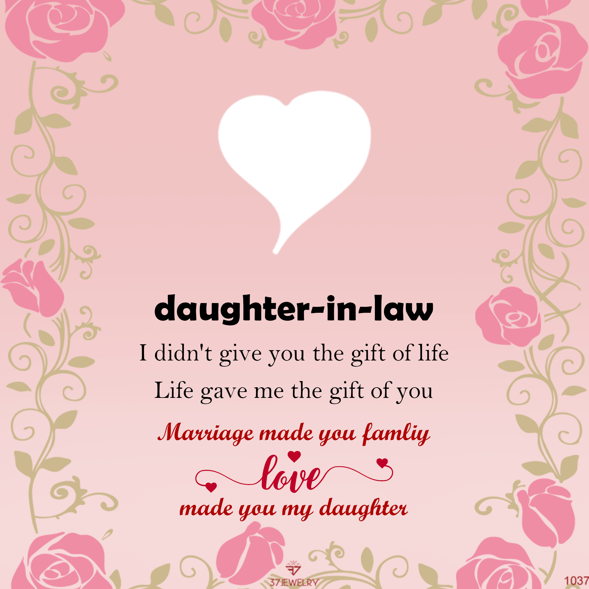For Daughter-in-law - Marriage Made You Family Love Made You My Daughter Bangle Bracelet-37bracelet