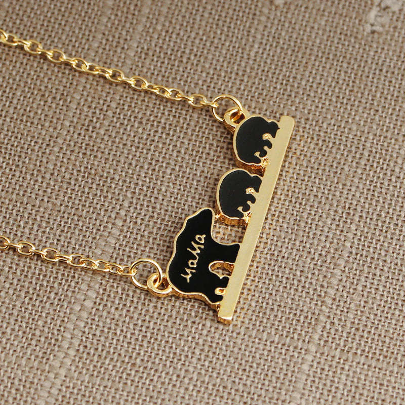 For Mom - Mama Bear And Little Bears Necklace