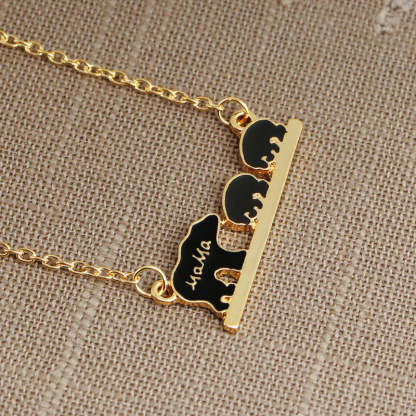 For Mom - Mama Bear And Little Bears Necklace