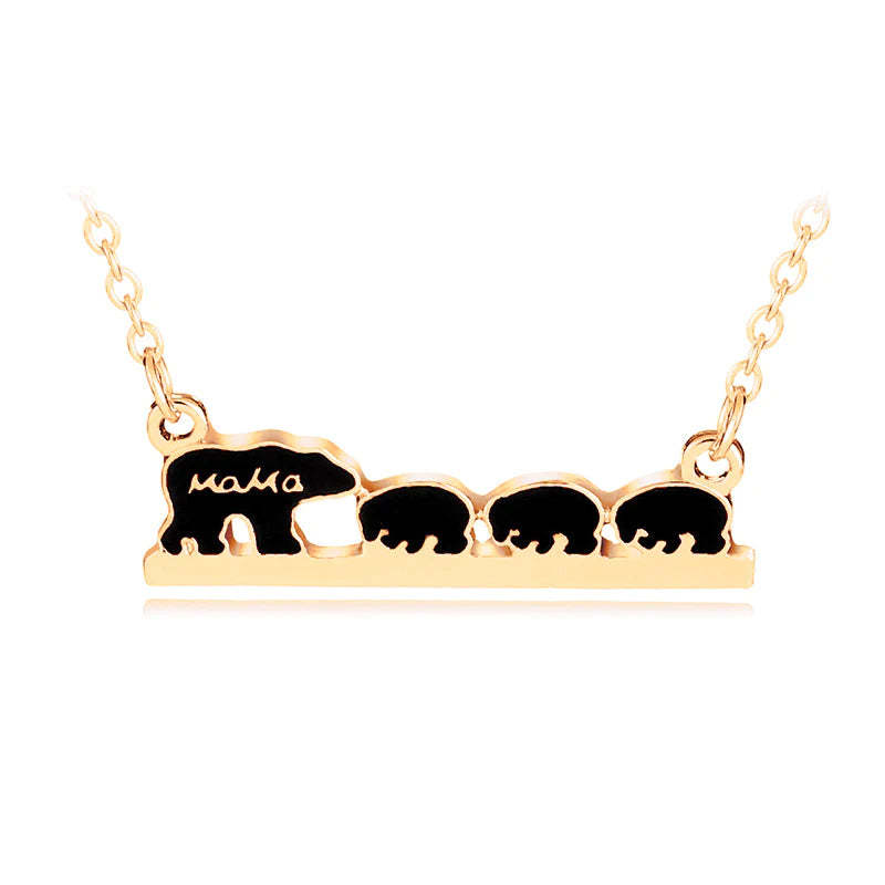 For Mom - Mama Bear And Little Bears Necklace