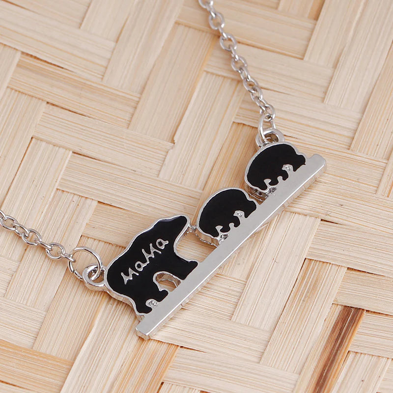 For Mom - Mama Bear And Little Bears Necklace