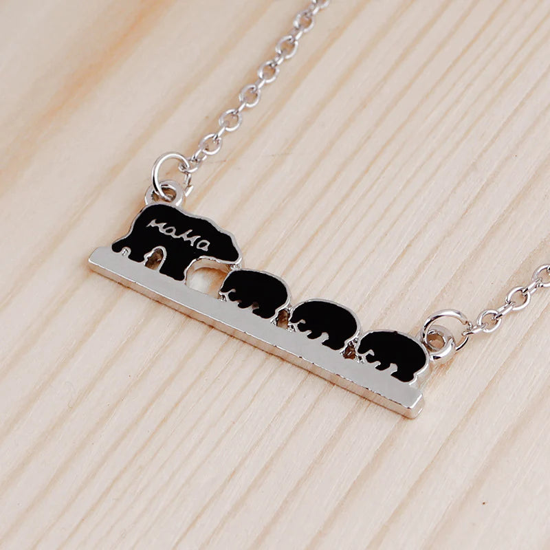 For Mom - Mama Bear And Little Bears Necklace