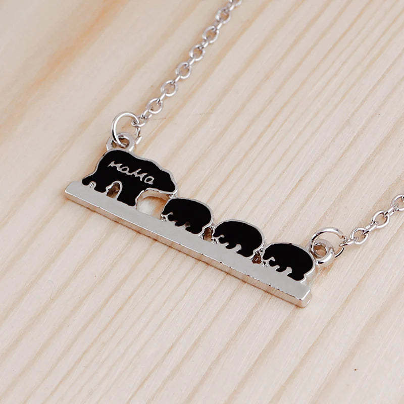 For Mom - Mama Bear And Little Bears Necklace