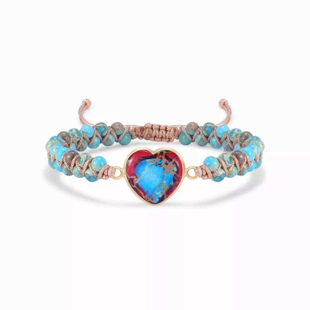 For Granddaughter/Daughter - It's Filled Of Love, Best Wishes And Hugs Heart Bracelet-37bracelet