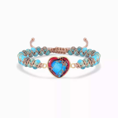 For Granddaughter/Daughter - It's Filled Of Love, Best Wishes And Hugs Heart Bracelet-37bracelet