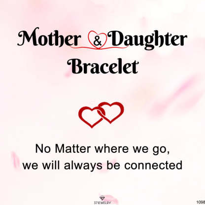 For Daughter - No Matter Where We Go, We Will Always Be Connected Heart To Heart Bracelet-37bracelet
