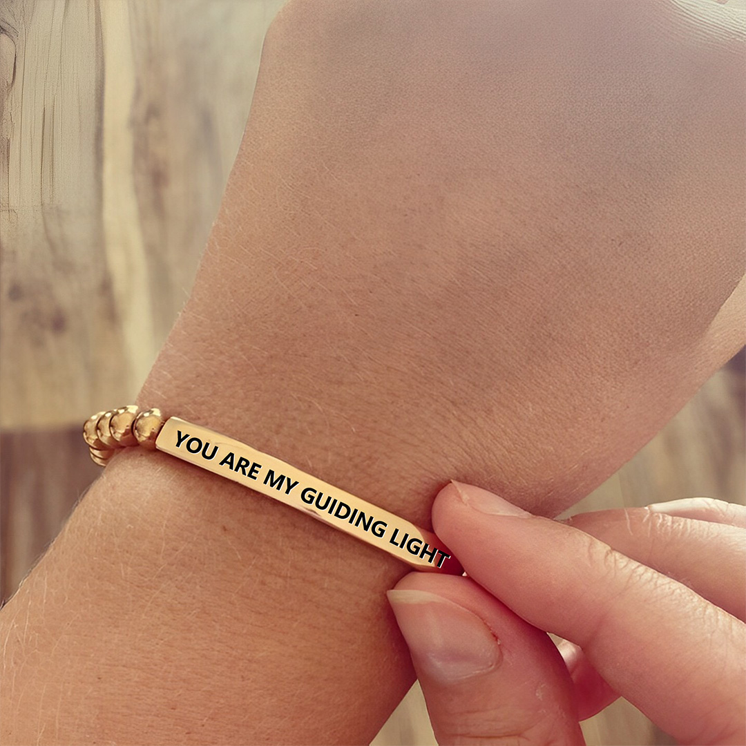 For Mother/Daughter - You Are My Guiding Light Bead Lettering Bracelet