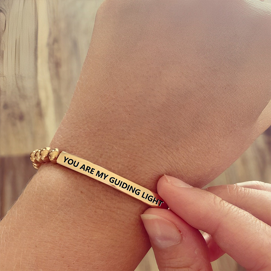 For Mother/Daughter - You Are My Guiding Light Bead Lettering Bracelet