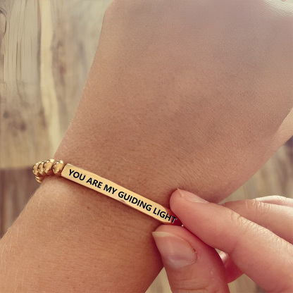 For Mother/Daughter - You Are My Guiding Light Bead Lettering Bracelet