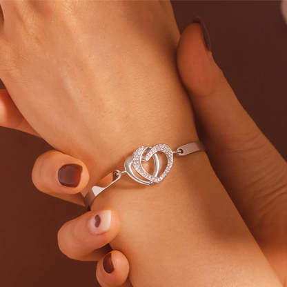 For Aunt/Niece - The Love Between Aunt & Niece Is Forever Double Heart Bracelet-37bracelet