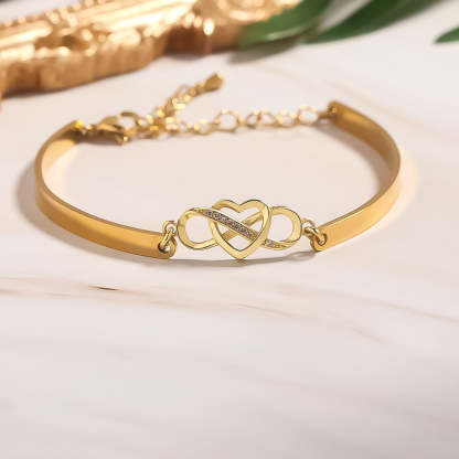 For Daughter - The Love Between Mother And Daughter Travels On Forever Infinity Bracelet