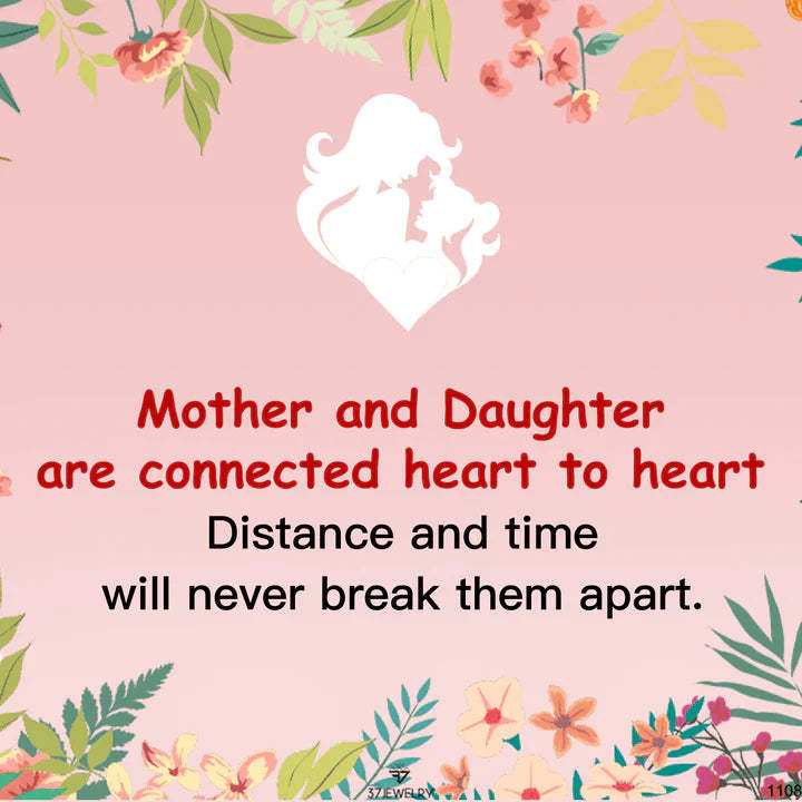 For Daughter - Mother And Daughter Are Connected Heart To Heart Diamond Bracelet-37bracelet