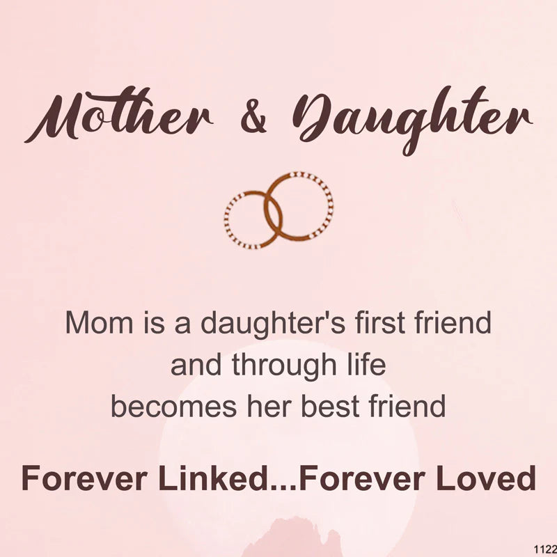 For Daughter - Mother & Daughter Forever linked Forever loved Double Heart Bracelet-37bracelet