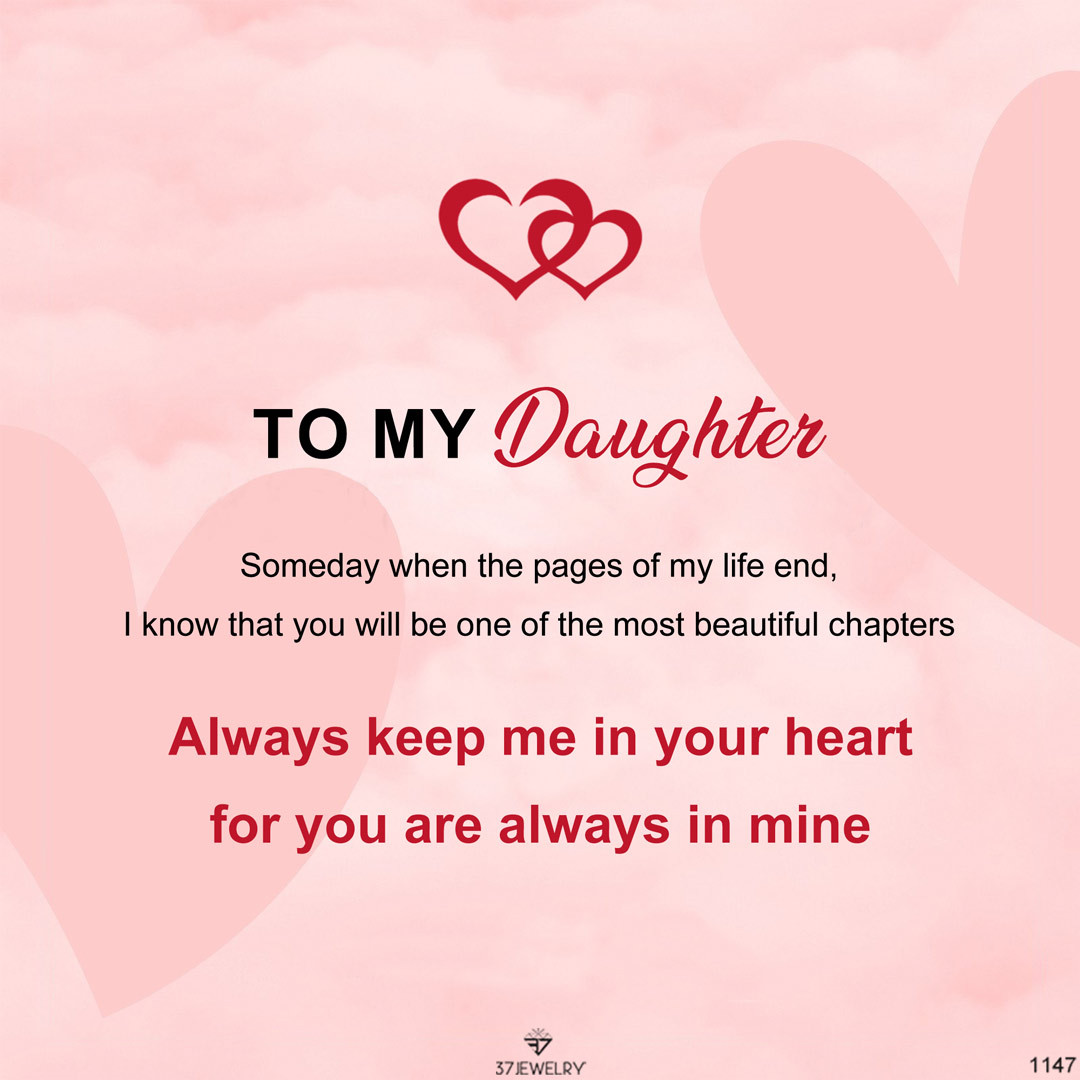 For Daughter - S925 Always Keep Me In Your Heart, For You Are Always In Mine Layered Heart Ring