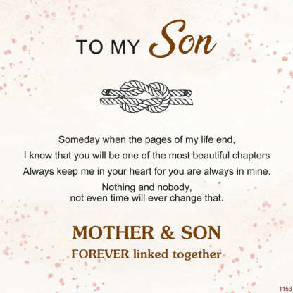 For Son - I Know That You Will Be One Of The Most Beautiful Chapters Black Knot Bracelet