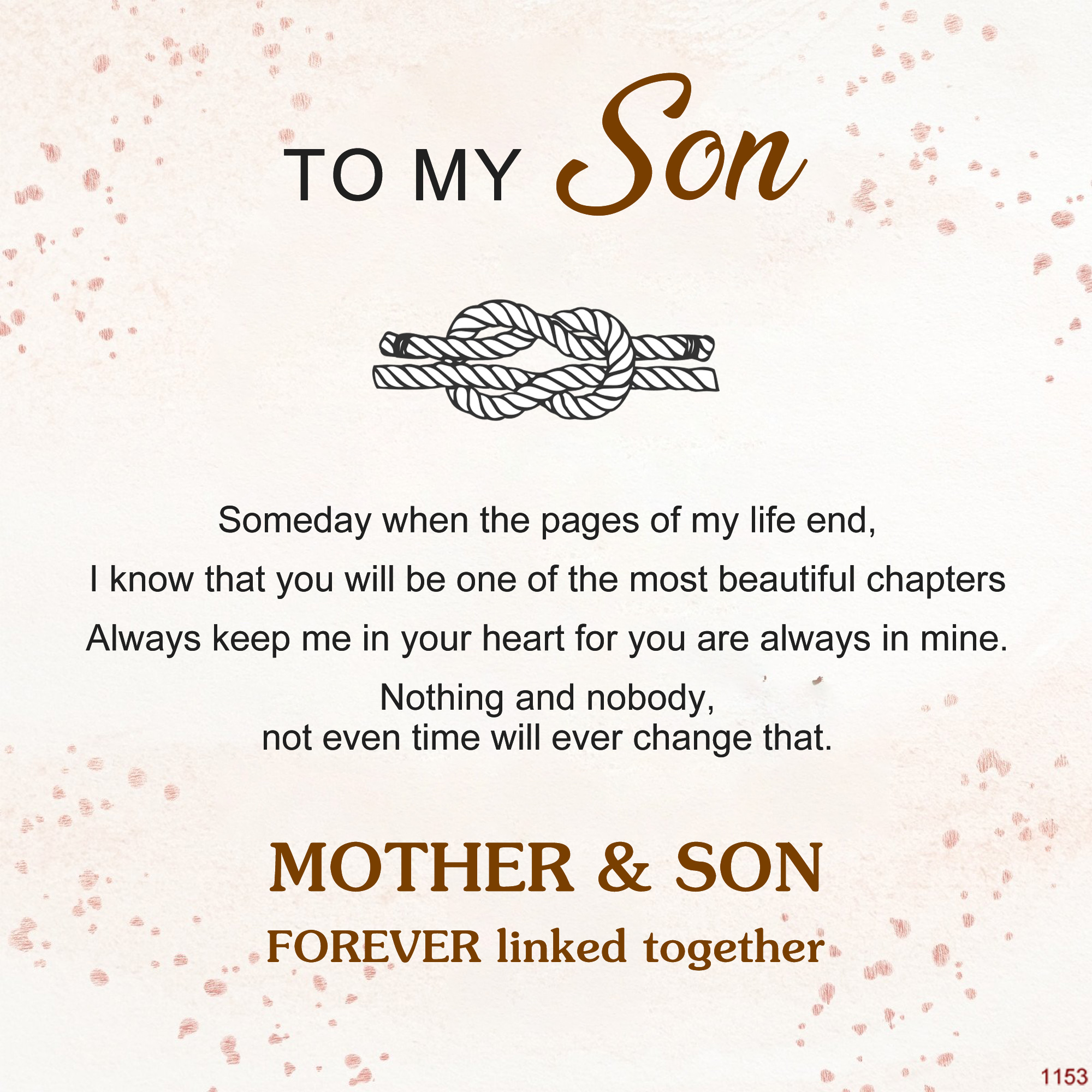 For Son - Mother & Son Forever Linked Together Ceramic Infinity Braided Bracelet