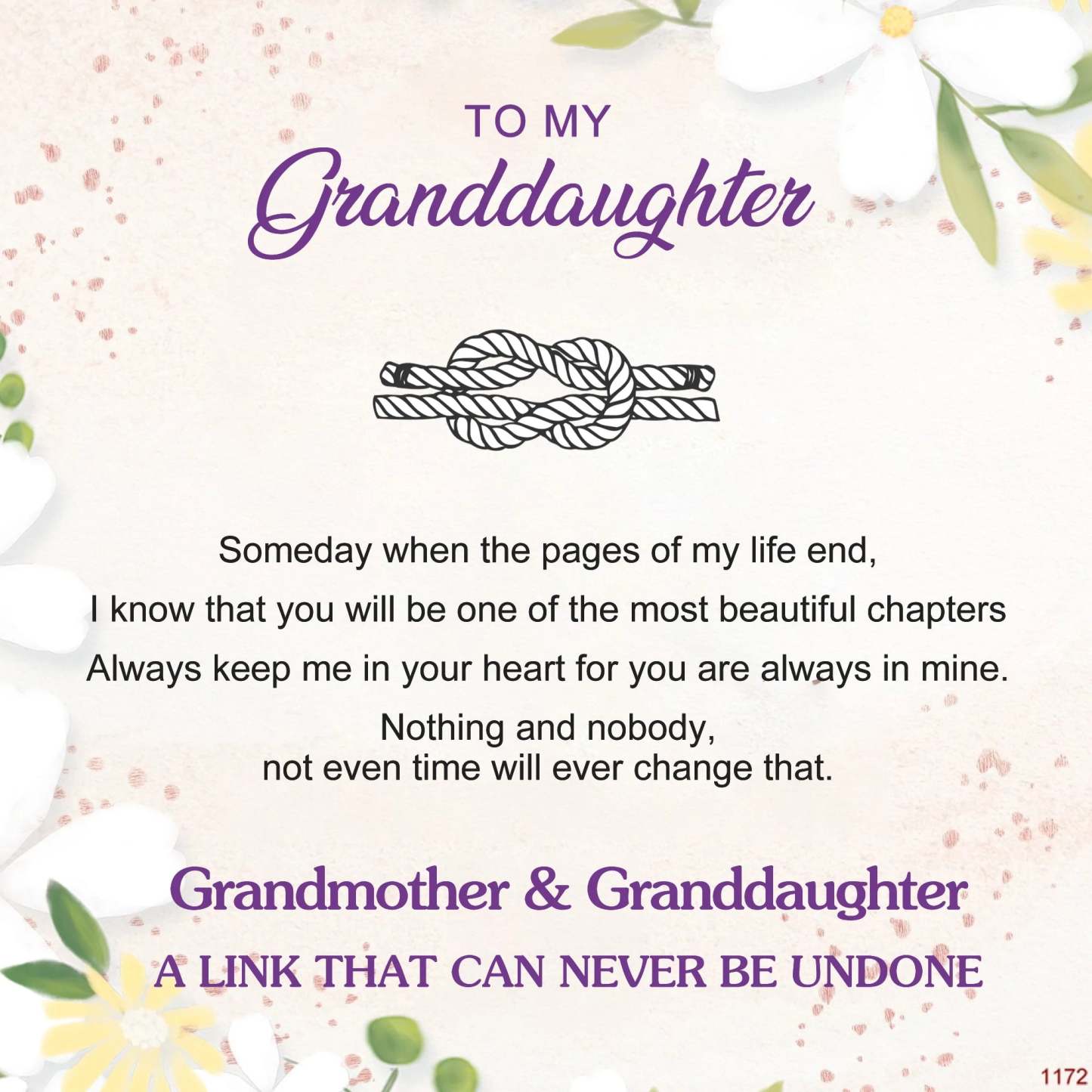 For Granddaughter - Grandmother And Granddaughter A Link That Can Never Be Undone Infinity Bracelet-37bracelet