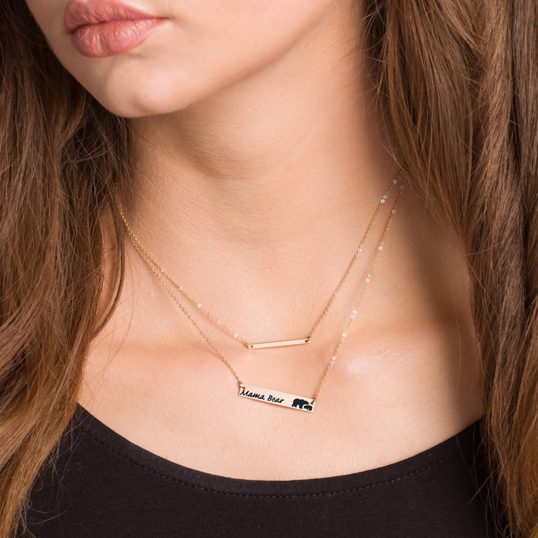 For Mother - You Are The Best Mama Bear In The World Mama Bear Necklace