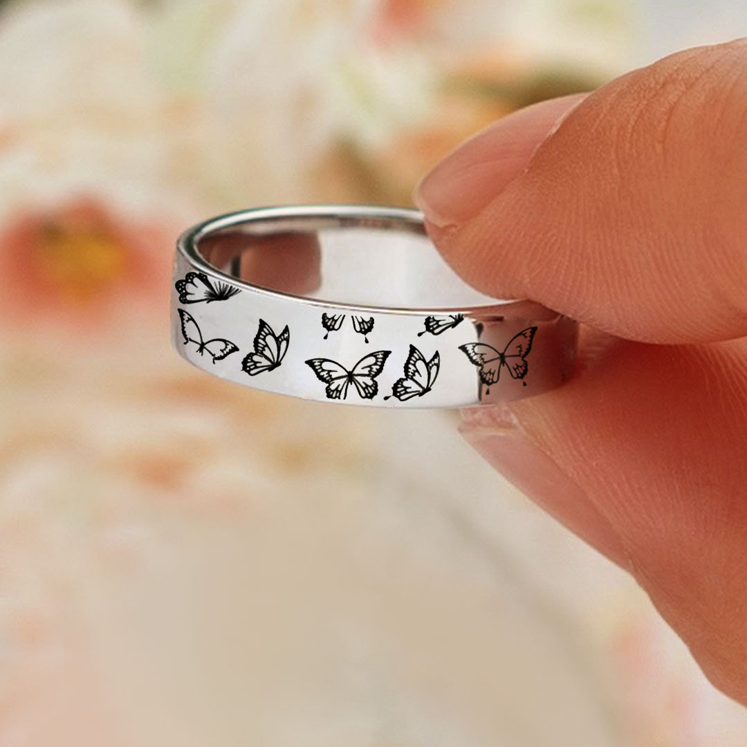 For Daughter - I Will Always Be There For You Butterfly Ring