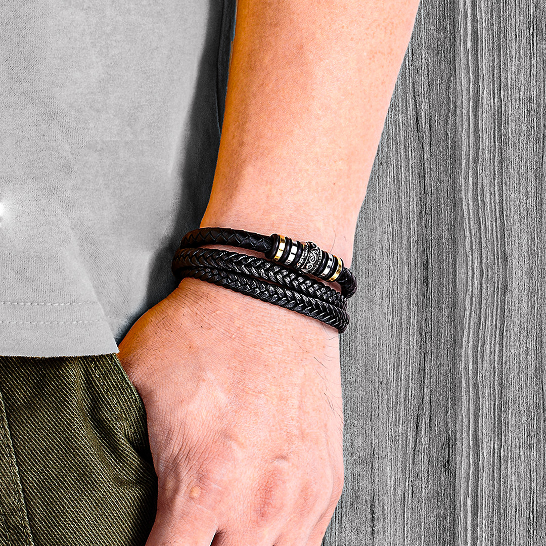 For Love - I Love You Forever and Always Vintage Bead Braided Bracelet