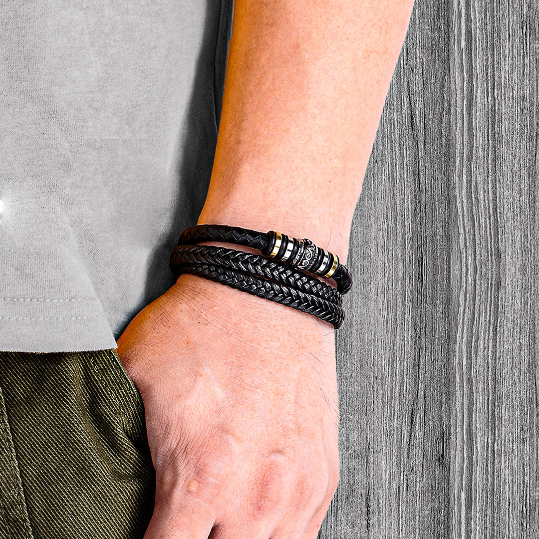 For Love - I Love You Forever and Always Vintage Bead Braided Bracelet