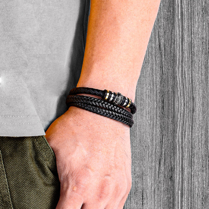 For Love - I Love You Forever and Always Vintage Bead Braided Bracelet