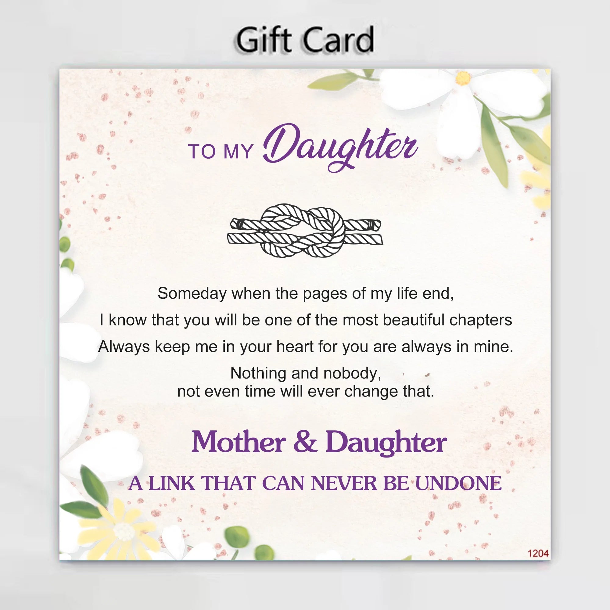 For Daughter - Mother And Daughter A Link That Can Never Be Undone Peach Blossom Knot Bracelet-37bracelet