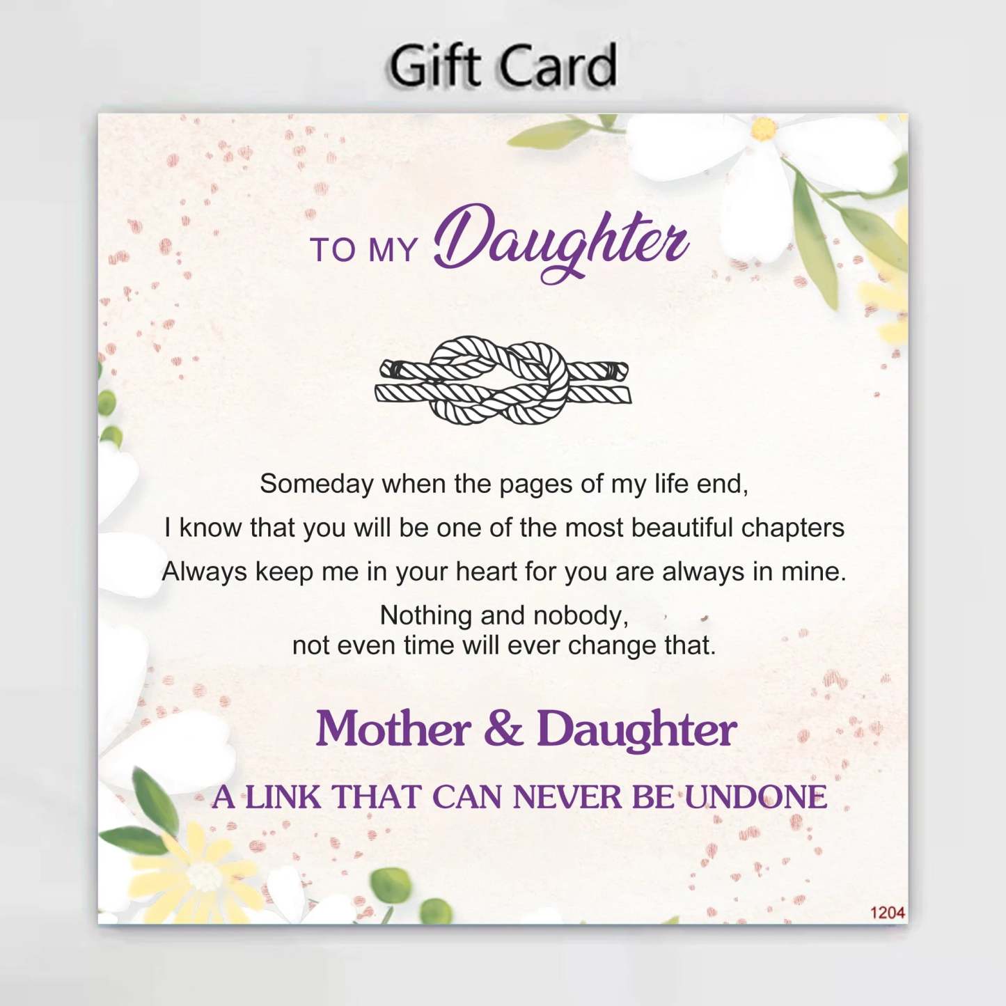 For Daughter - Mother And Daughter A Link That Can Never Be Undone Peach Blossom Knot Bracelet-37bracelet