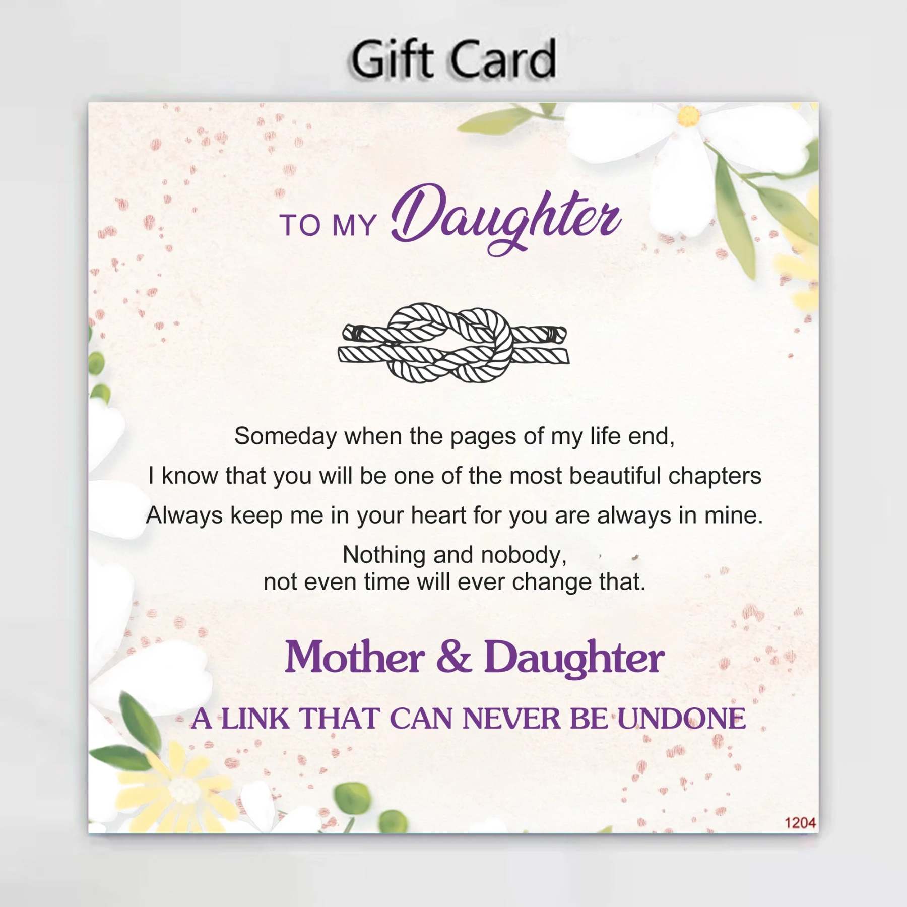 For Daughter - Mother And Daughter A Link That Can Never Be Undone Peach Blossom Knot Bracelet-37bracelet