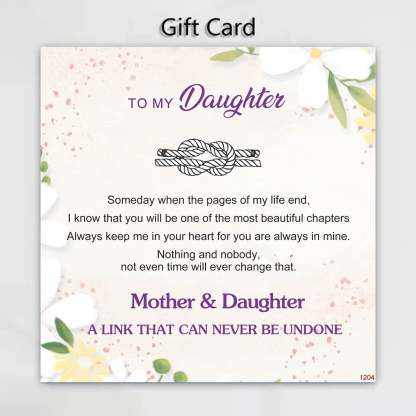 For Daughter - Mother And Daughter A Link That Can Never Be Undone Peach Blossom Knot Bracelet-37bracelet