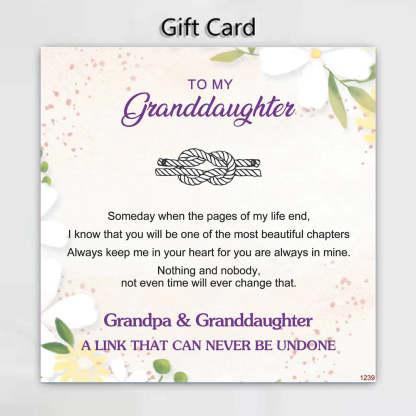 For Granddaughter - Grandmother/Grandpa And Granddaughter A Link That Can Never Be Undone Peach Blossom Knot Bracelet-37bracelet