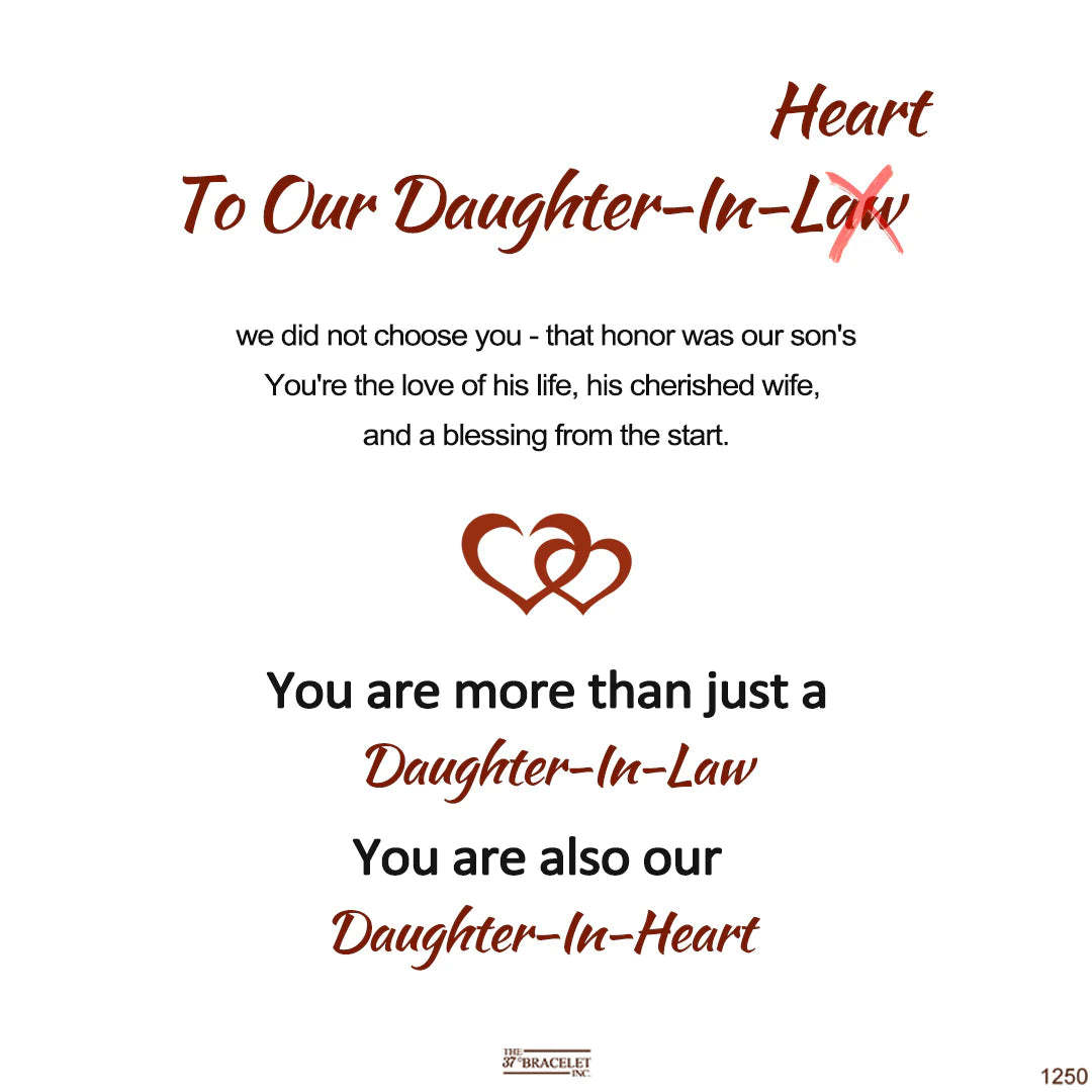 For Our Daughter-in-heart - You Are More Than Just A Daughter-in-law Infinity Bracelet