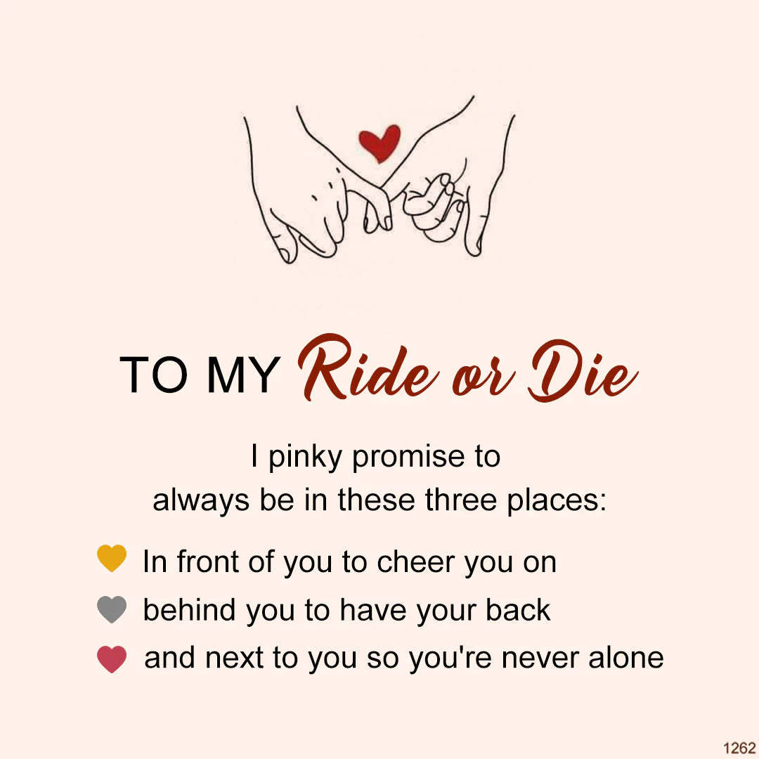 For Friend - I Pinky Promise To Always Be In These Three Places Pull Hook Necklace-37bracelet