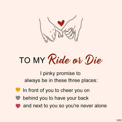 For Friend - I Pinky Promise To Always Be In These Three Places Pull Hook Necklace-37bracelet