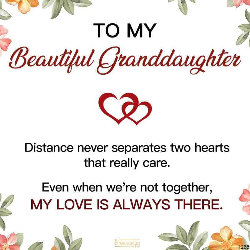 For Granddaughter - Even When We're Not Together, My Love Is Always There Double Heart Bracelet-37bracelet