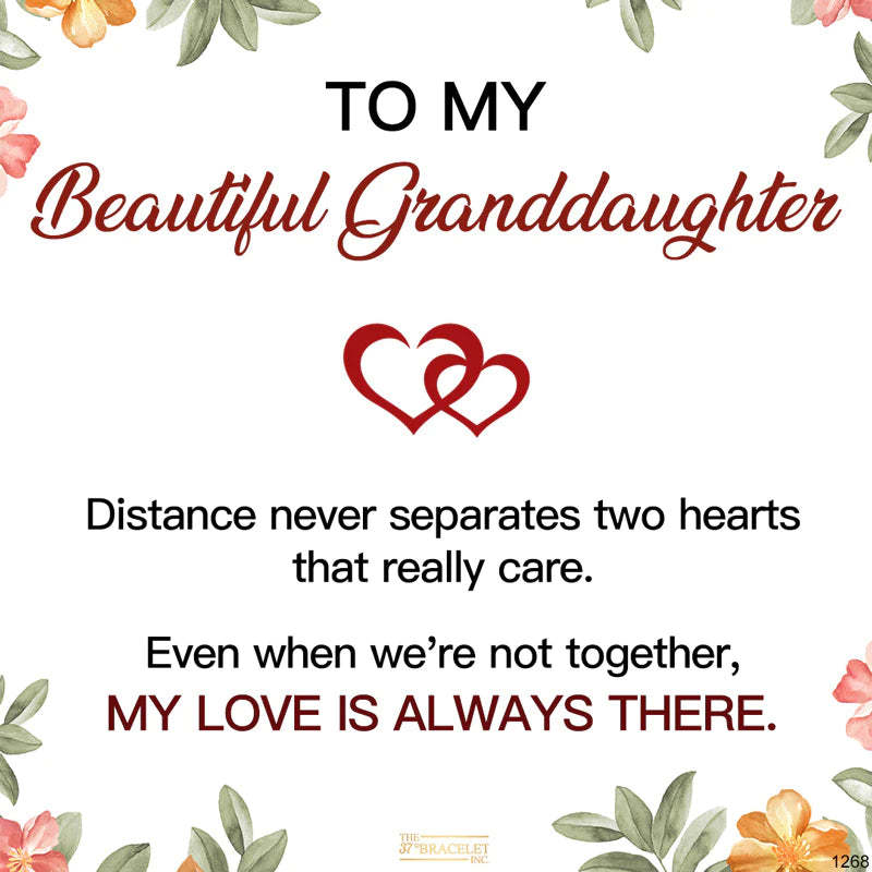For Granddaughter - Even When We're Not Together, My Love Is Always There Double Heart Bracelet-37bracelet