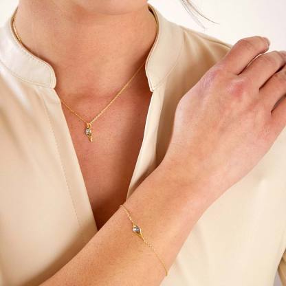 For Mother- Peanut Birthstone Custom Bracelet