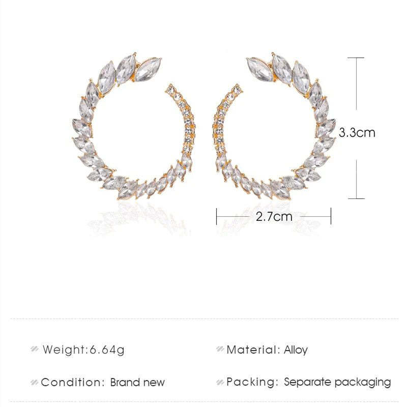 Leaf Circle Earrings