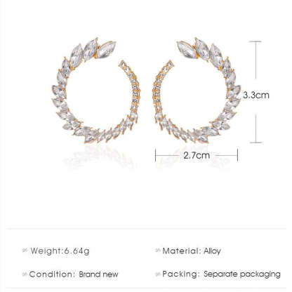 Leaf Circle Earrings