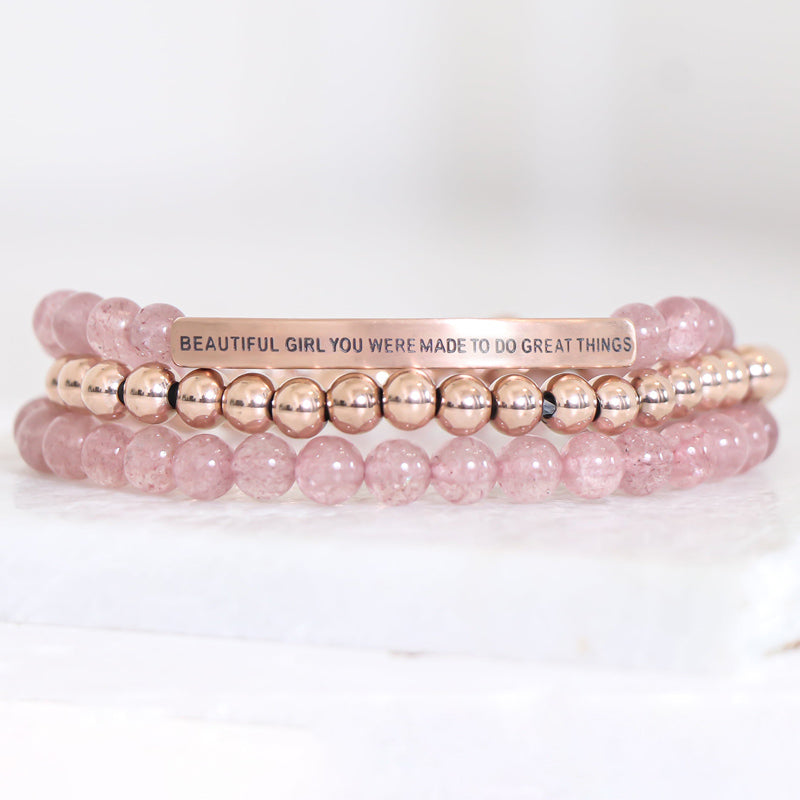 For Anyone - You Were Made To Do Great Things Girl Bead Lettering Bracelet-37bracelet
